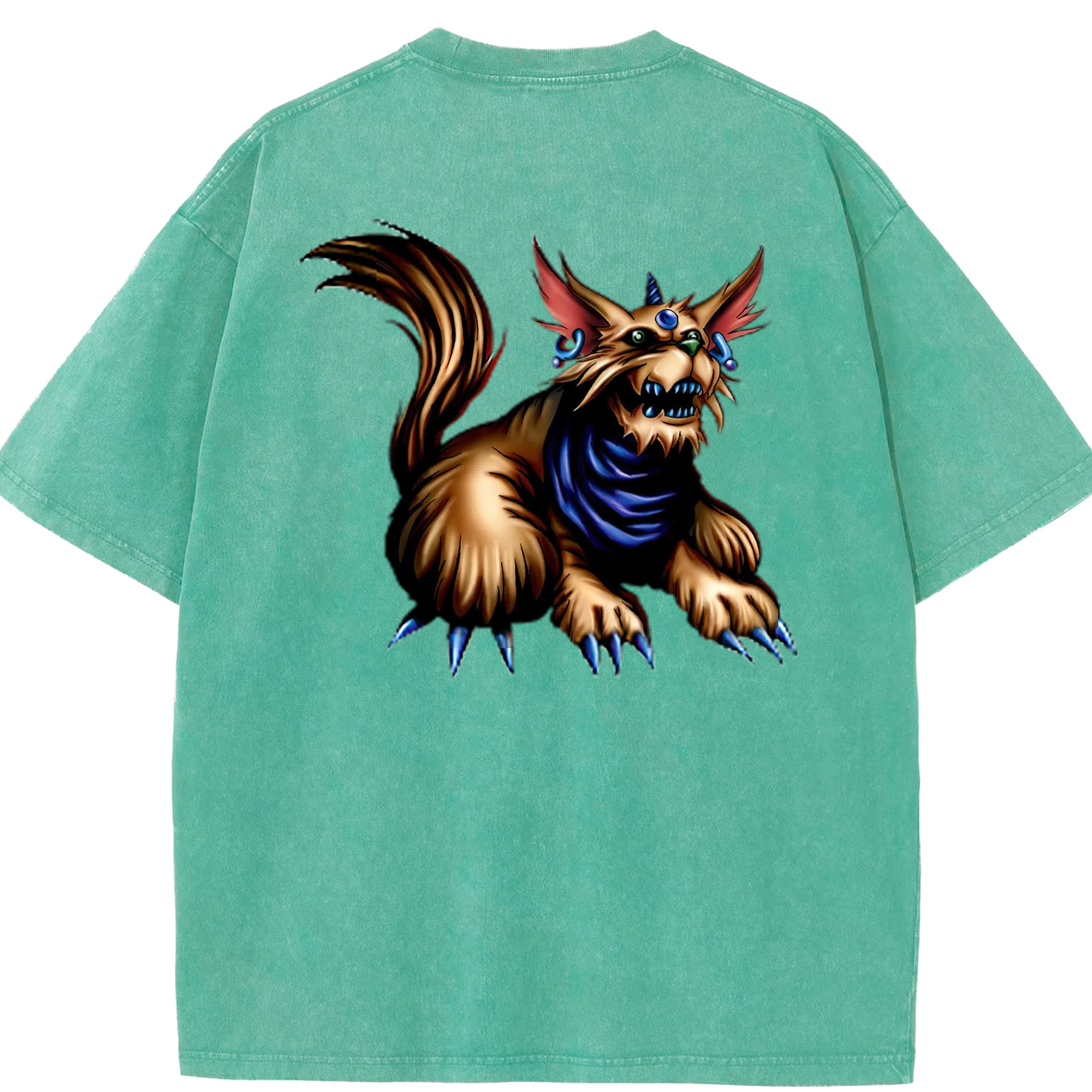 （画像用） 遊☆戯☆王 Yu-Gi-Oh! 綿100% ヴィンテージ風 半袖Tシャツ（背面プリント）